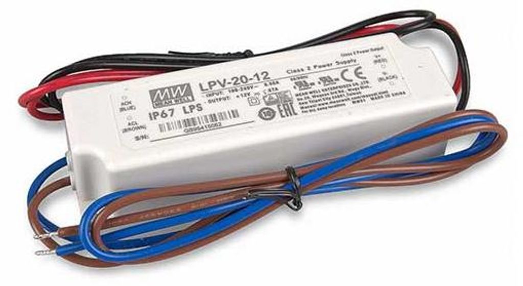 Mean Well SCHALTNETZTEIL - 1 AUSGANG - 20 W - 12 V Obrázok produktu 