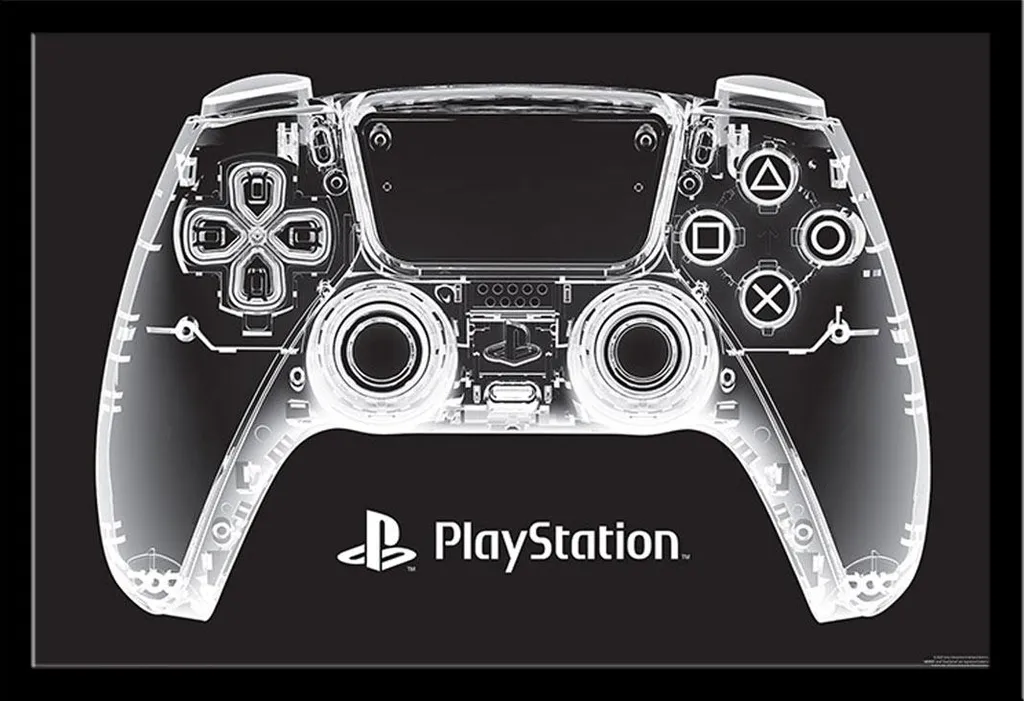 Tableau PlayStation avec Cadre Noir Shinsuke et Vitre Acrylique Pro