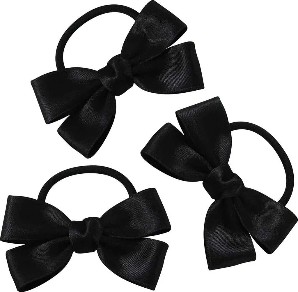 Set 3 Scrunchies Satinati Neri - Accessori di Lusso per Capelli