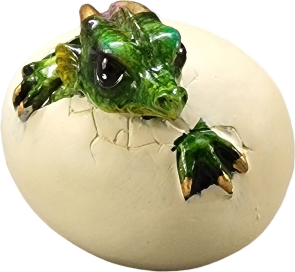 Drachenbaby im Ei grün
