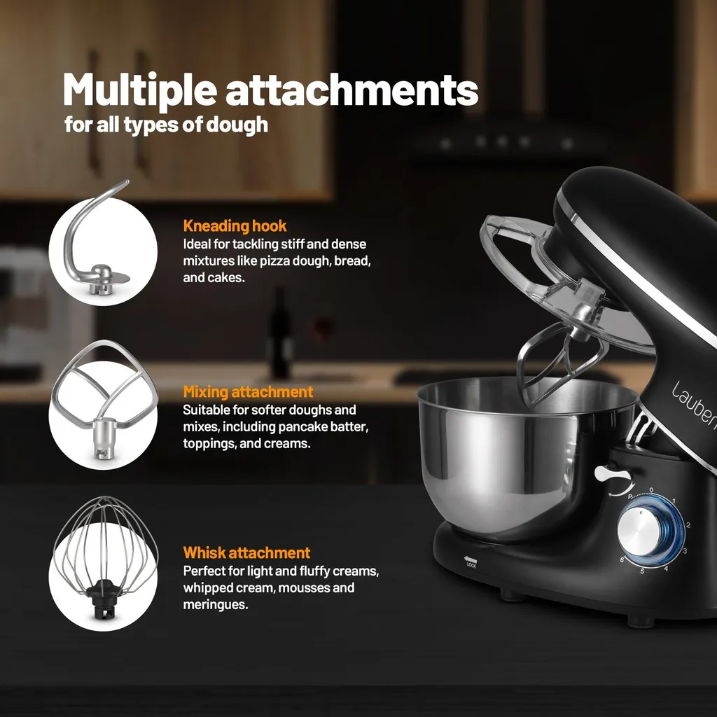 Robot Pâtissier Lauben Kitchen Machine 550BC avec Bol de 5,5L en Inox