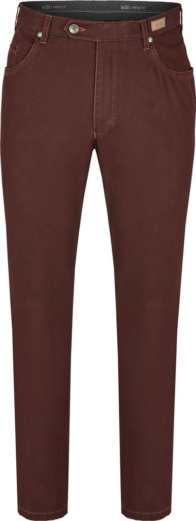 aubi Perfect Fit Herren Winter Hose Baumwollhose Mikrostruktur Modell 577 bordeaux Größe 31