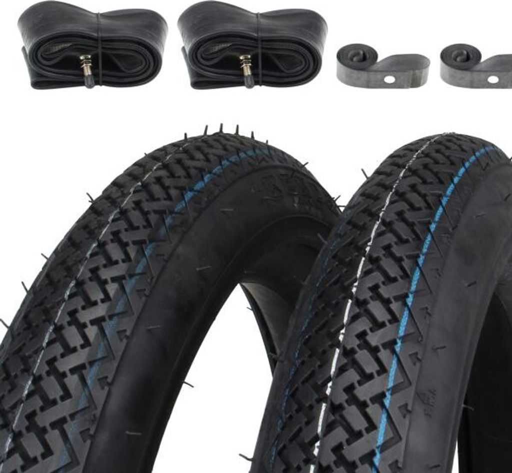 2x Reifen Kenda K77 2.00-17 (2 x 17 - 21 x 2,0) 22B TT + Schlauch + Felgenband