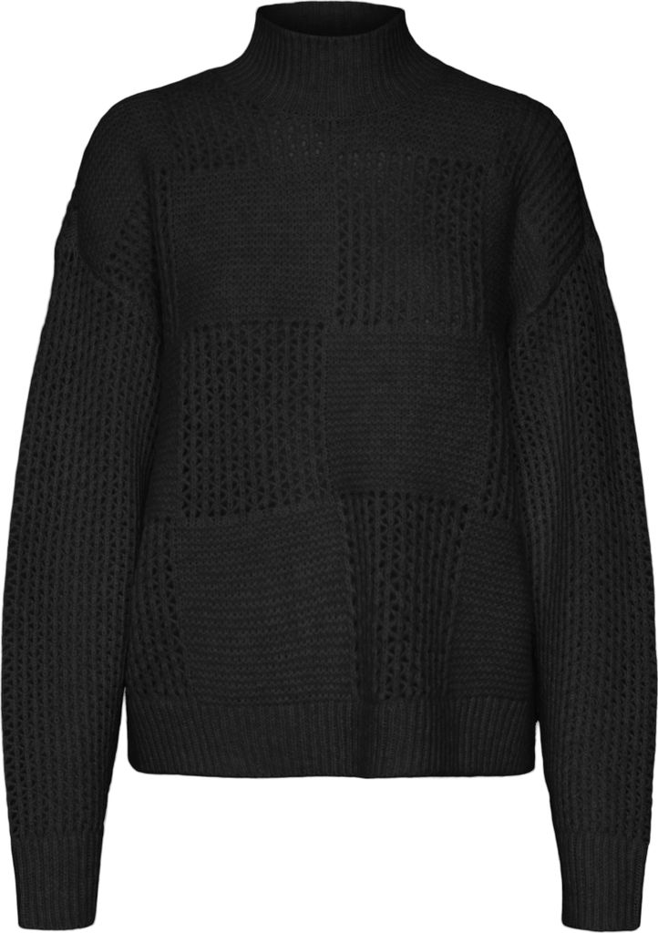 Vero Moda VMMOON LS HIGHNECK PULLOVER GA BF Black XS