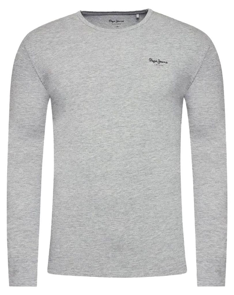 Pepe Jeans - T-Shirt für Herren, Rundhalsausschnitt, Schmal, Langärmlig NA240 (XXL) (Grau)