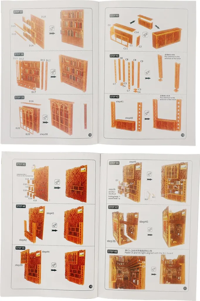 Puzzle en Bois DIY 3D Amusant - Maquette Serre-Livres à Construire