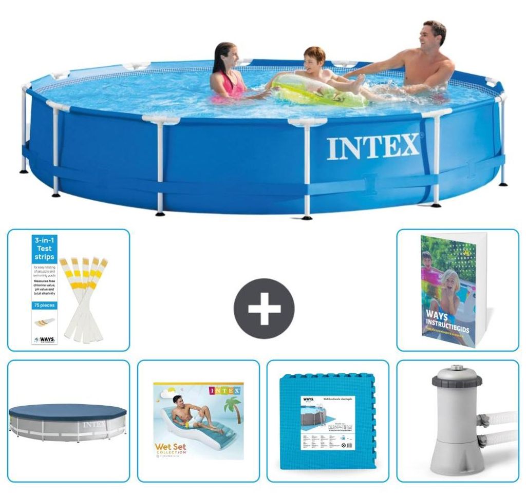 Frame Pool Rund - 366x76 cm - 7-teilig S129
