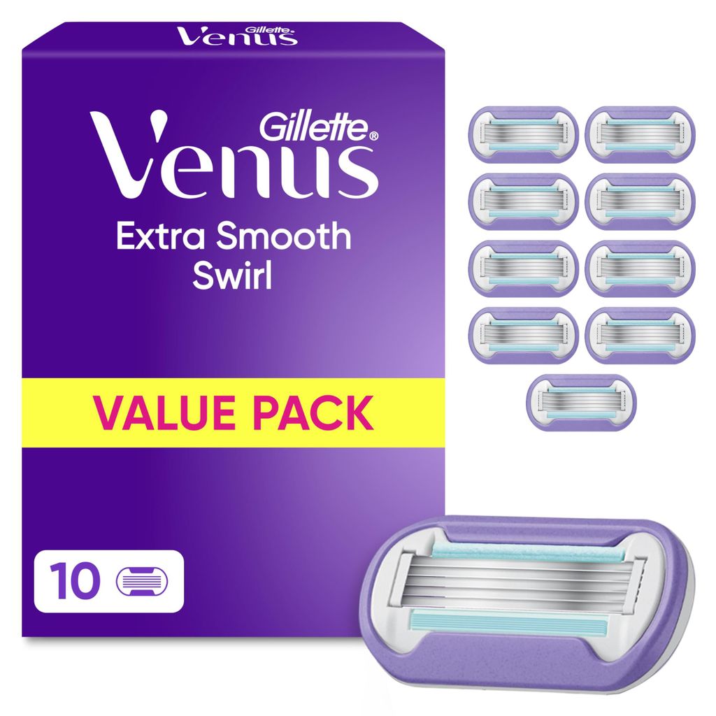 Gillette Venus Deluxe Smooth Swirl, 10 reservemesjes Productafbeelding 