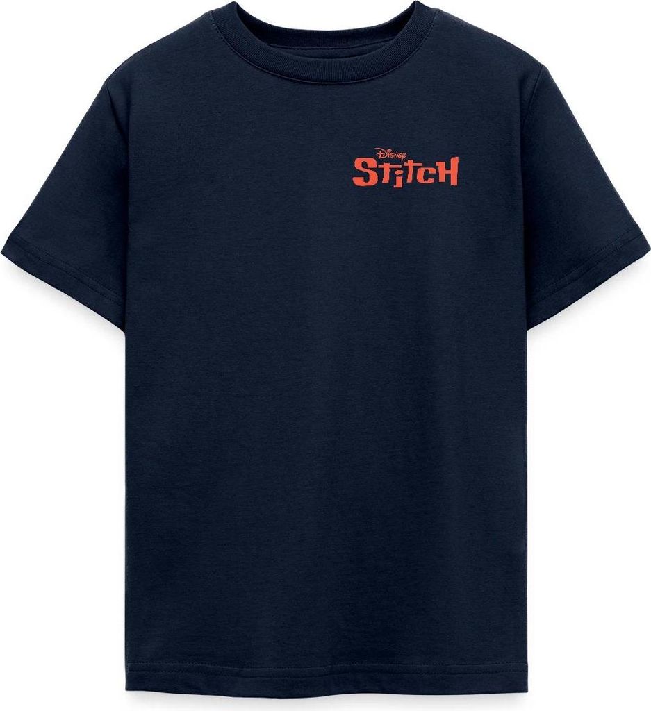 Lilo & Stitch | Stitch Mit Surfbrett Teenager T-Shirt, 134/146 (9-11 Jahre), Navy