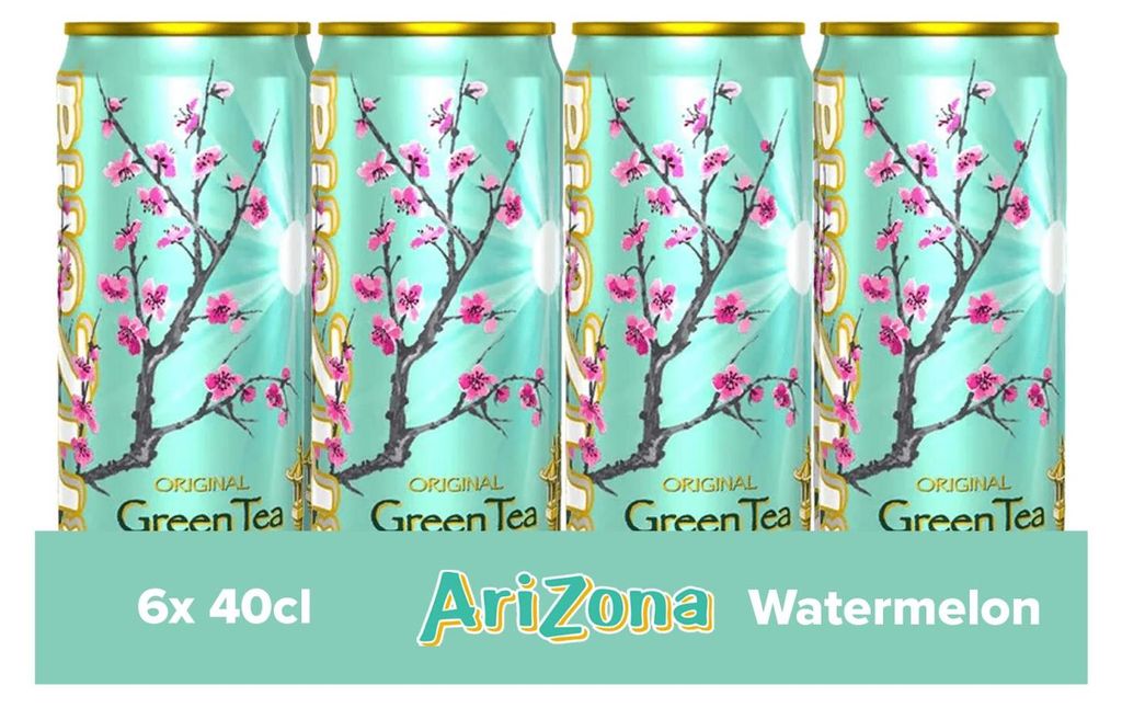 Thé vert original de l'Arizona au miel, en canette (12 x 33 Image du produit 