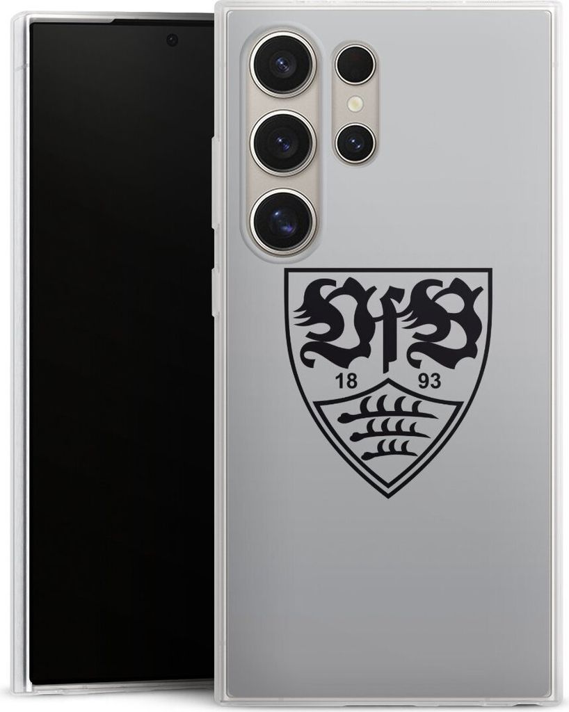 DeinDesign Slim Hülle für Samsung Galaxy S24 Ultra Silikon Case Ultra Dünn Handyhülle Logo Offizielles Lizenzprodukt VfB Stuttgart