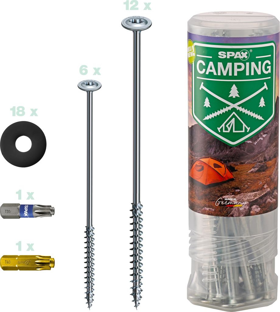 SPAX Zeltschrauben Camping-Komplettset, Universal Produktbild