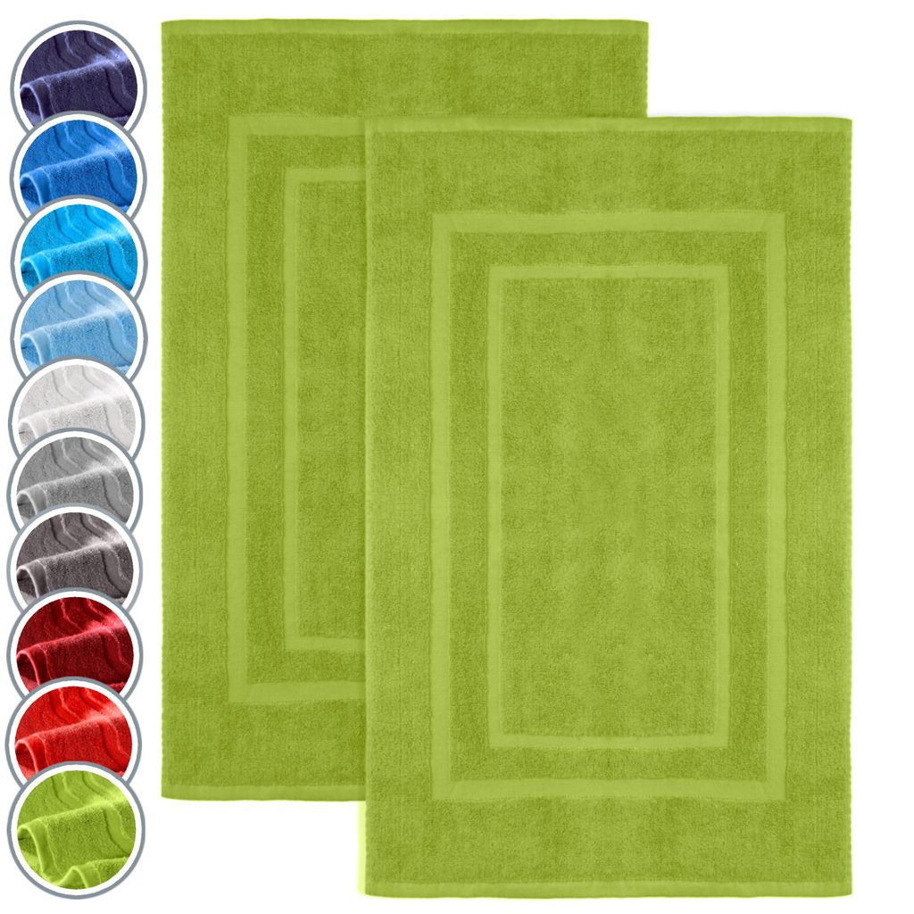 Badematte Badvorleger 2er Pack 50x80cm, 100% Baumwolle, Produktbild 