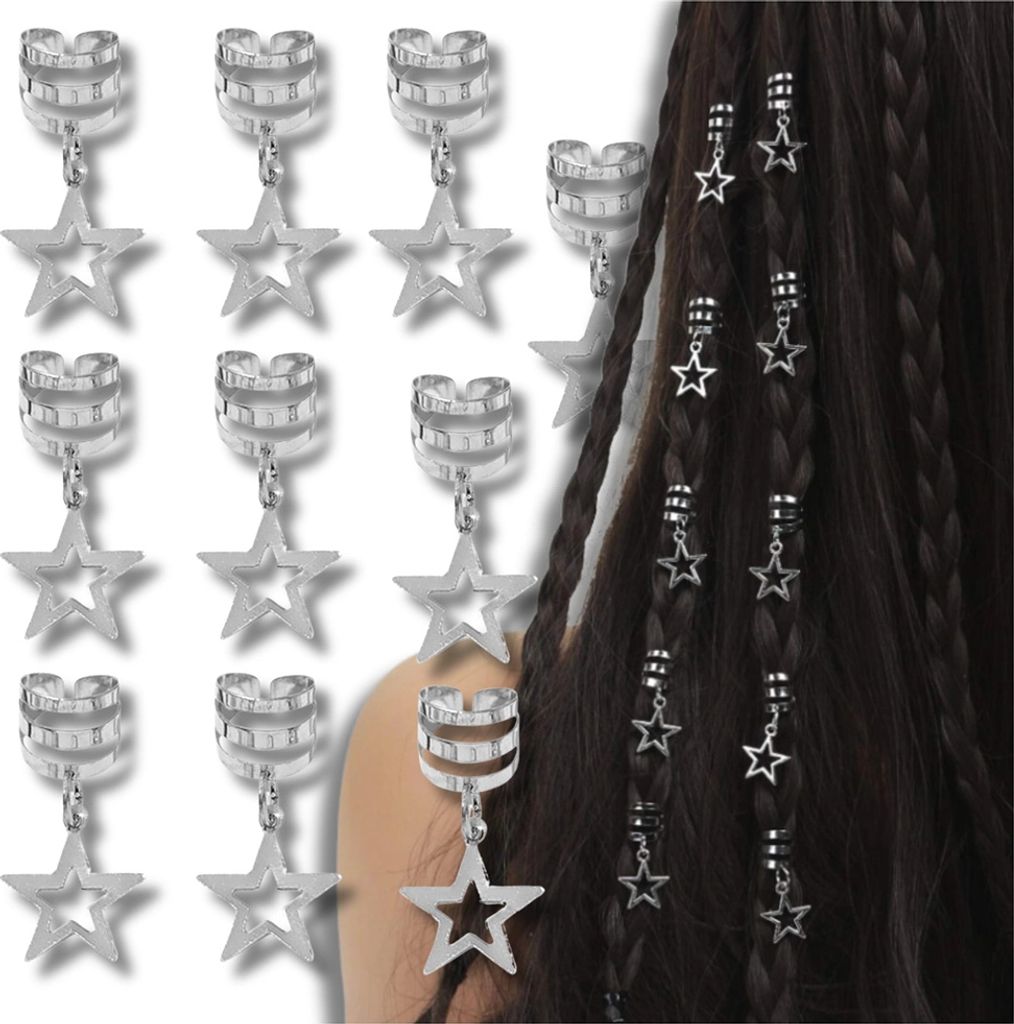 Šperky Dreadlock vlasové doplnky Strieborné prstene Korálky Obrázok produktu 