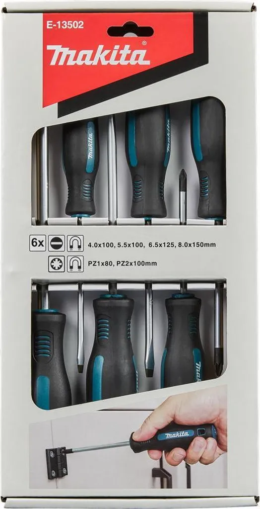 Jeu de tournevis Makita pour montage et réparation - 6 pièces E-13502
