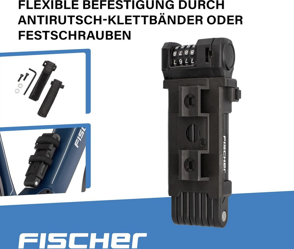FISCHER PROTEC FN110 skládací zámek na kolo Délka: 1 100 mm Obrázek produktu 7