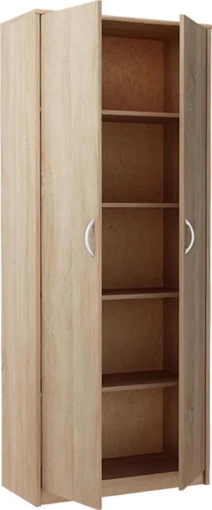 Armoire de bureau pour dossiers 5 compartiments meuble de rangement mat - 4