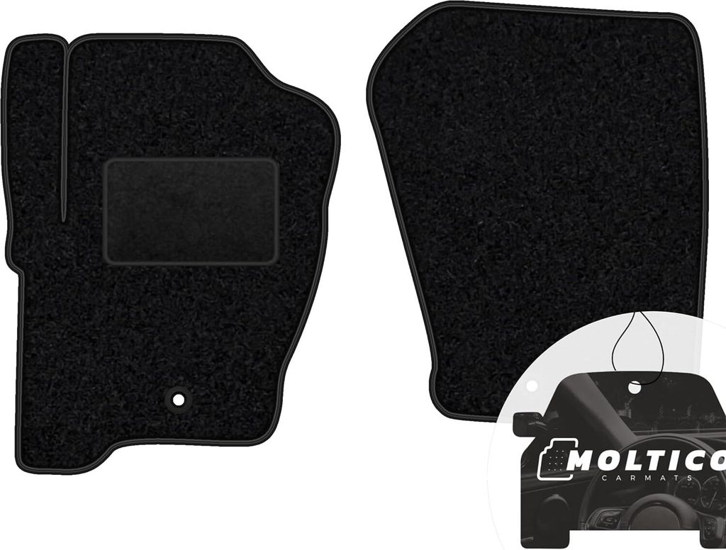 moto-MOLTICO Vorne Fußmatten Auto Velours Autoteppiche Schwarz Automatten Set 2-teilig passend für Range Rover Sport II ab 2013