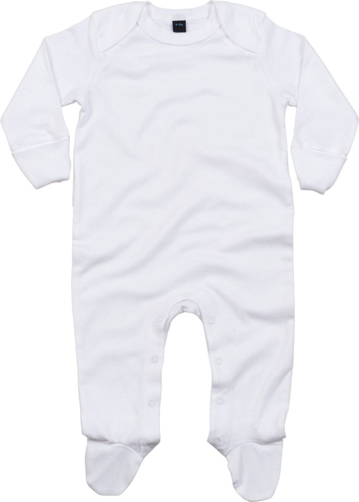 Babybugz Baby Unisex Schlafanzug aus organischer Baumwolle BC3657 (0 - 3 Monate) (Weiß)