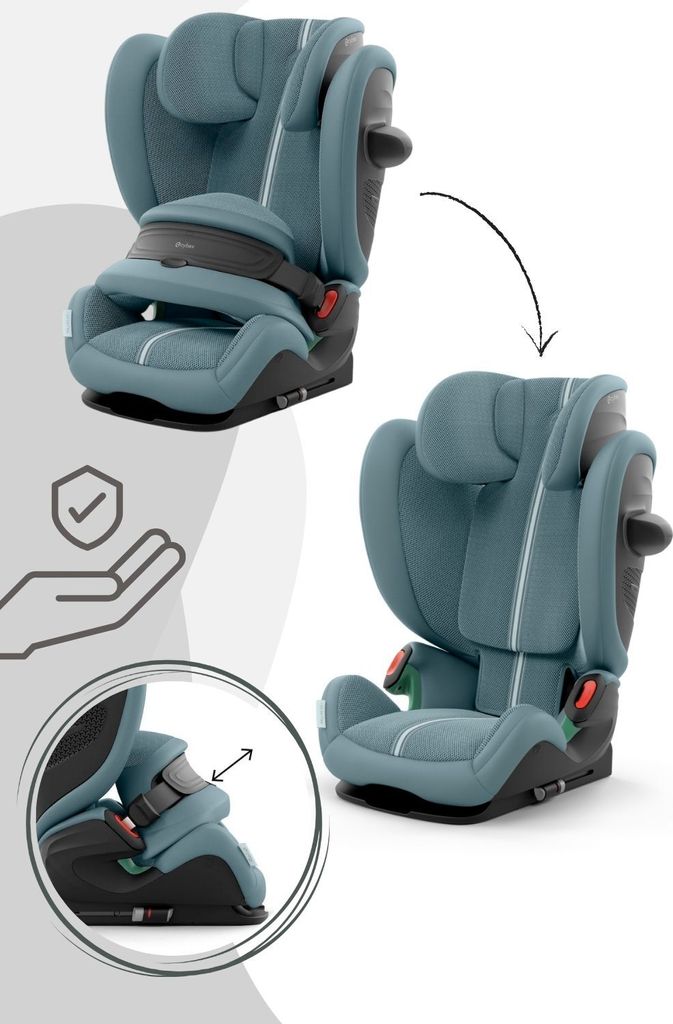 Cybex Pallas G2 Plus Kindersitz (9 Monate - 12 Jahre), Farbe:Stormy Blue