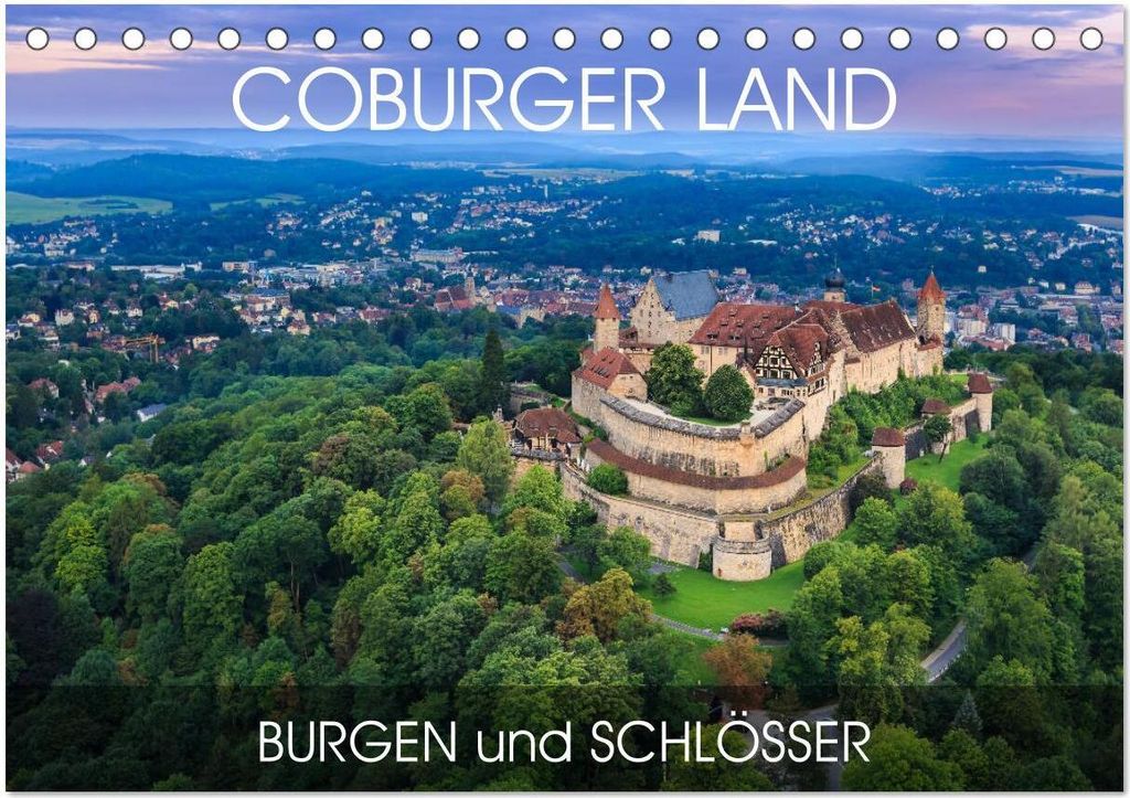 Coburger Land - Burgen und Schlösser (Tischkalender 2026 DIN A5 quer), CALVENDO Monatskalender