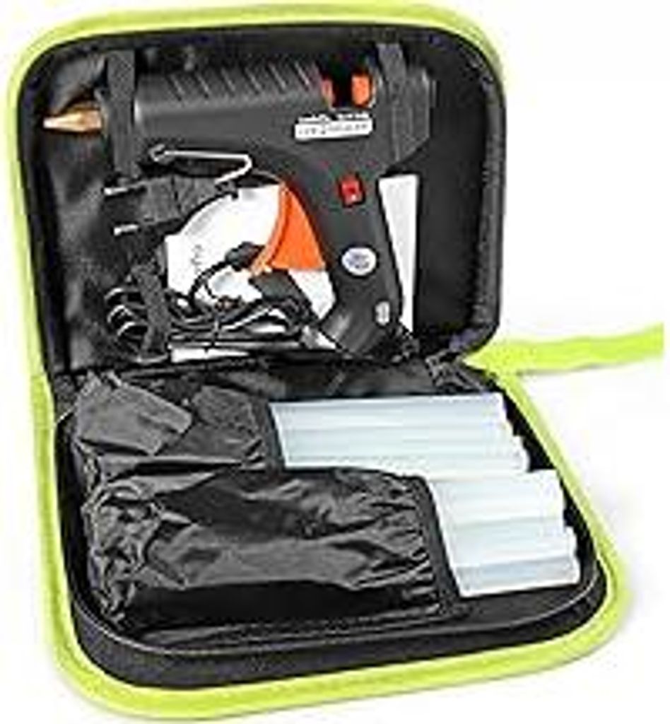 LeaderPro Heißklebepistole, Kleber für DIY Handarbeit, Klebepistole mit 11mm x 190mm x 20 Kleber Sticks und Werkzeugstasche (60W)