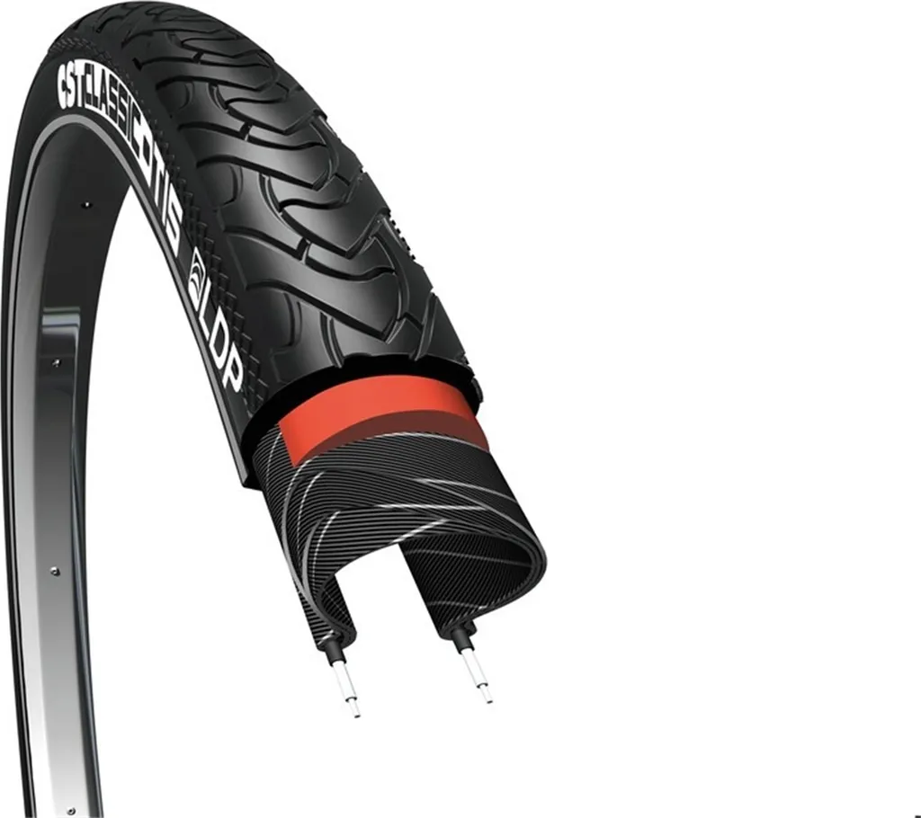Pneu vélo de ville CST Otis 28 pouces 40-622 avec flanc réfléchissant