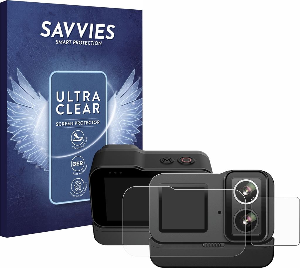 18x Für SJCAM SJ20 Dual Lens Schutzfolie Savvies Displayschutz Display Schutz Folie Klar Transparent