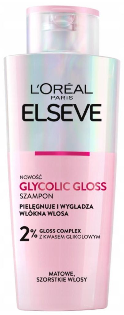 L ́Oréal Paris Elseve Glycolic Gloss Shampoo Pflegeshampoo für Feinheit und Glanz des Haars 200 ml