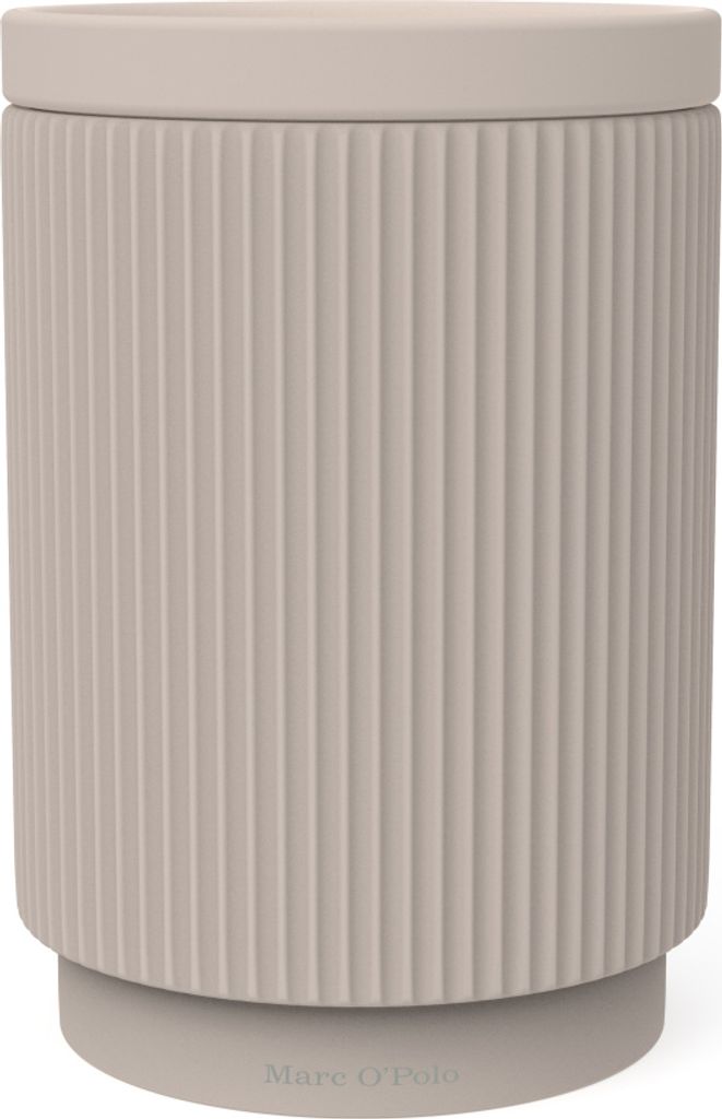 Marc O’Polo Großer Behälter THE WAVE aus langlebigem Steingut Farbe Oatmeal