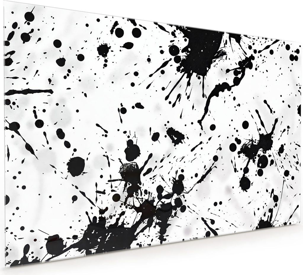 Küchenrückwand Spritzschutz Glas mit Motiv Farbkleckse 40 x 40 cm