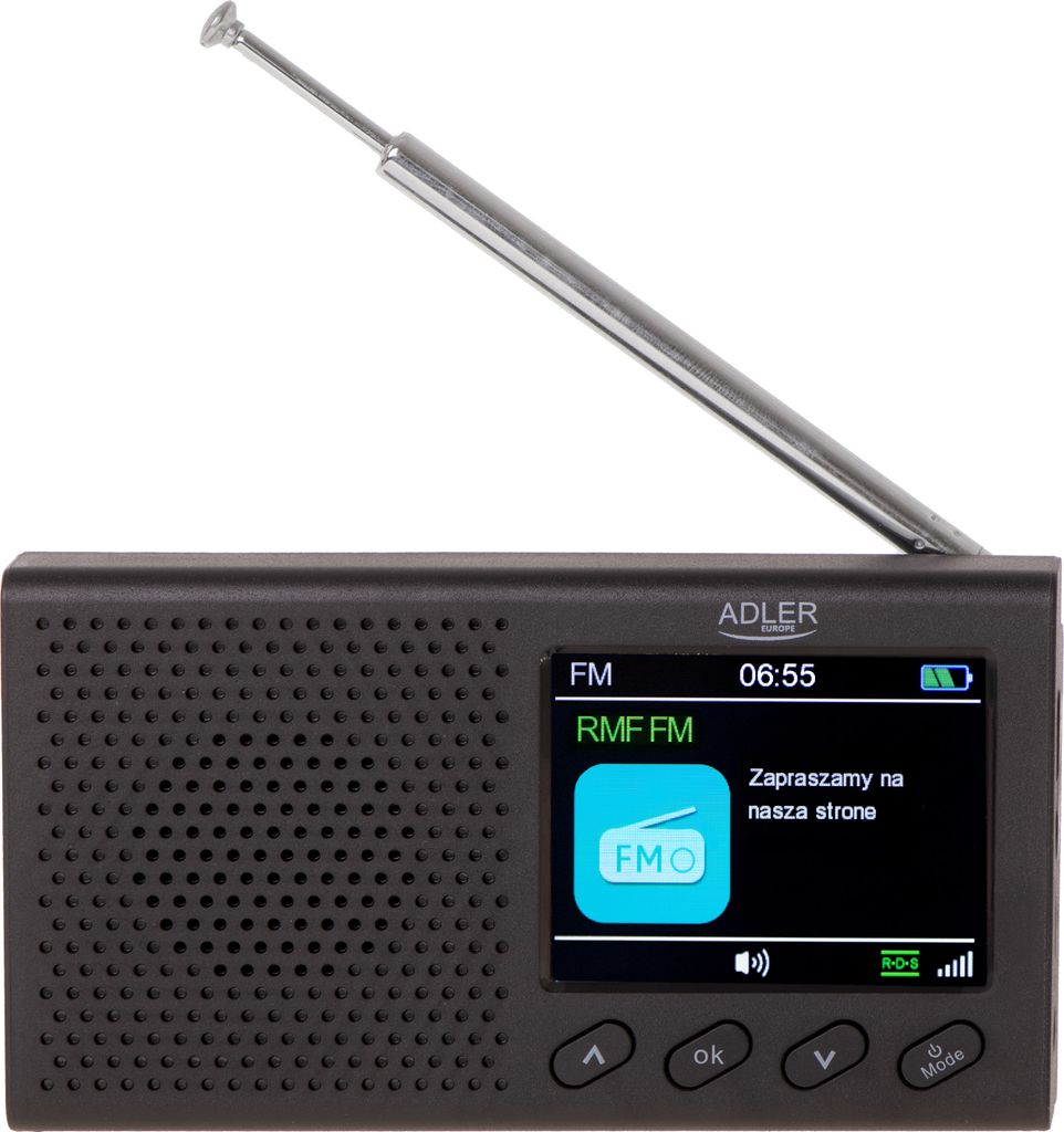 Radio Przenośne Kuchenne Retro Lcd Bluetooth Zegar Antena Zdjęcie produktu 