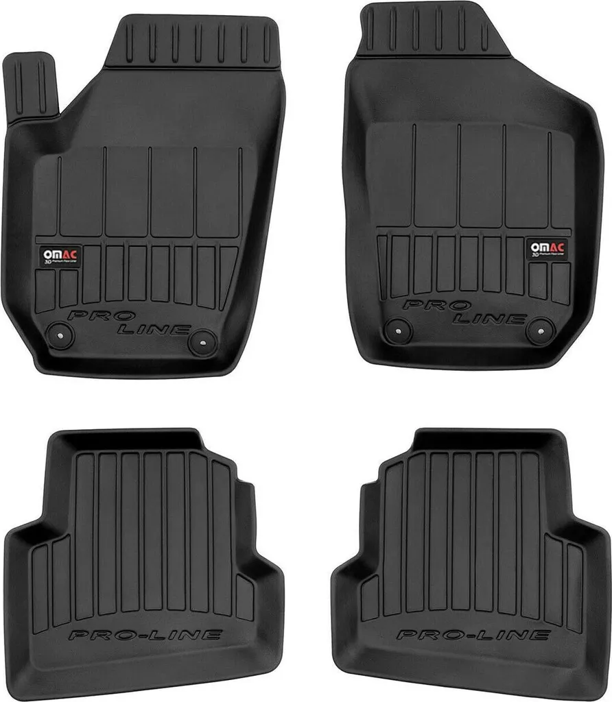 Set Tappetini 3D per VW Polo 2001-2009 - Gomma TPE Premium Nera