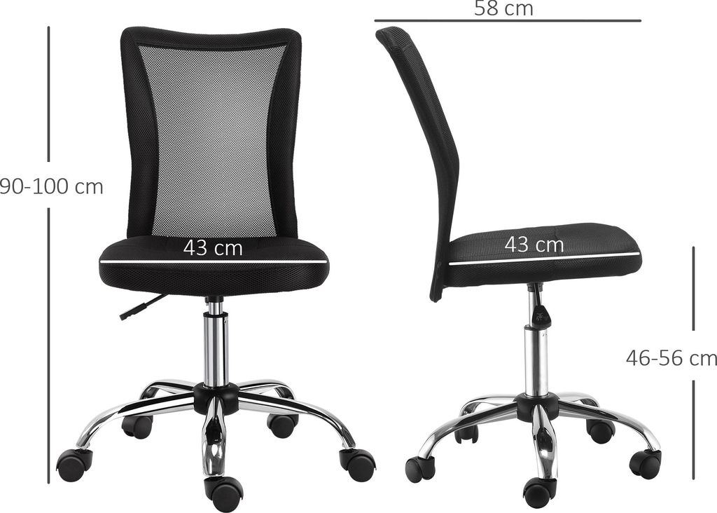 Krzesło biurowe Vinsetto Ergonomic, regulowane pod względem Zdjęcie produktu 