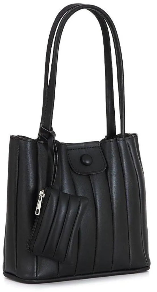 Grand sac cabas noir pour le shopping et la plage résistant à l'eau
