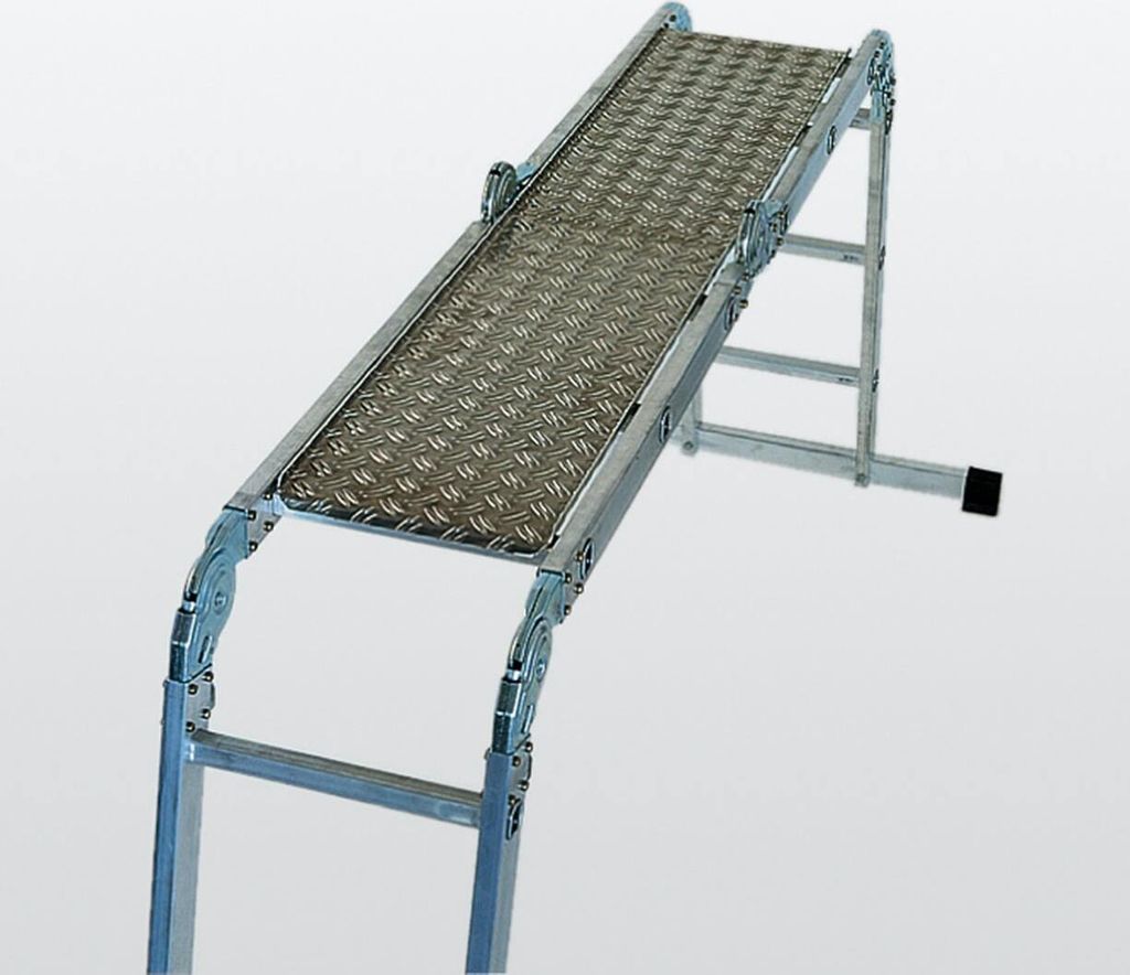 Günzburger Steigtechnik Aluminium-Riffelblechbelag passend für Vielzweckleiter 4tlg. mit nivello-Traverse - 030303