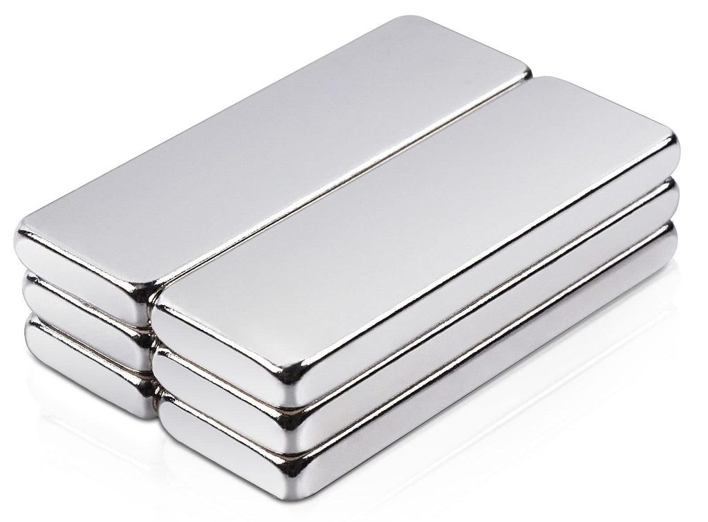 6 große, starke Magnete, 30x10x3mm Neodym-Magnete, extra starke Flachmagnete, starke kleine Magnete für Magnettafeln, Küchenschränke und rechte...