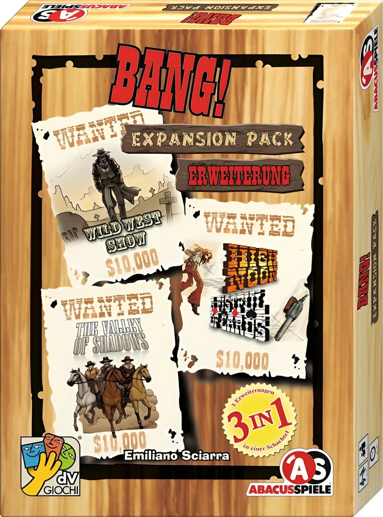 Bang Bang Expansion Pack Extension pour Varier vos Parties de Jeu de Rôle