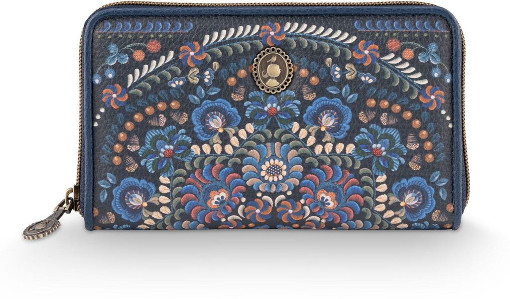 Pip Studio portemonnee Willow Wallet Il Ricamo Dark Blue Productafbeelding 