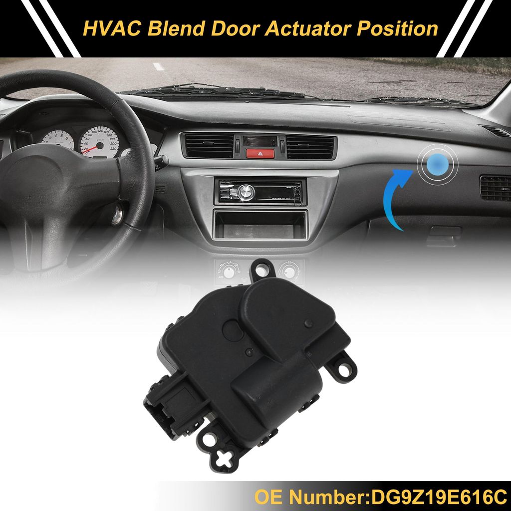 HVAC Heizungsmischklappenaktuator Ersatz für Ford Edge 2015-2023 AC Heizungsaktuator Nr. DG9Z19E616C Luftklappenaktuator Kunststoff Metall Schwarz