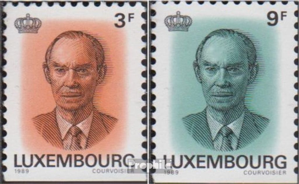 Briefmarken Luxemburg 1989 Mi 1225Du-1226Du (kompl.Ausg.) postfrisch Großherzog Jean