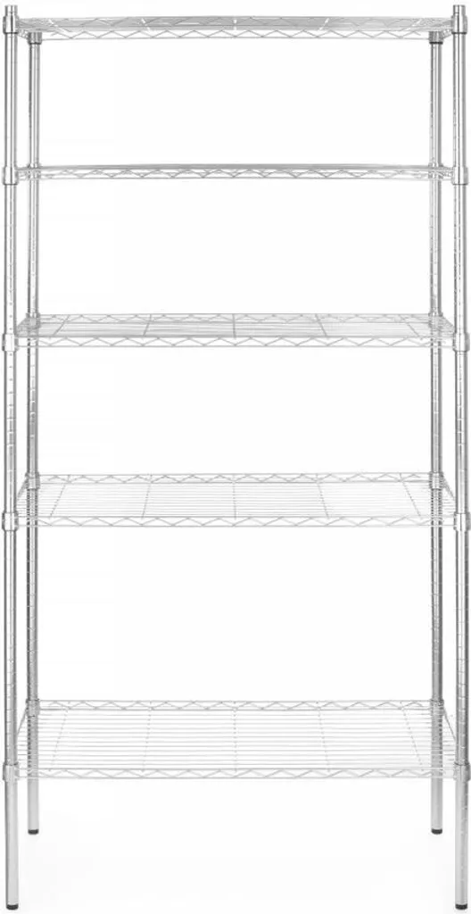Scaffale Design Industriale HENDI 5 Ripiani 91x45x183cm Acciaio Cromato