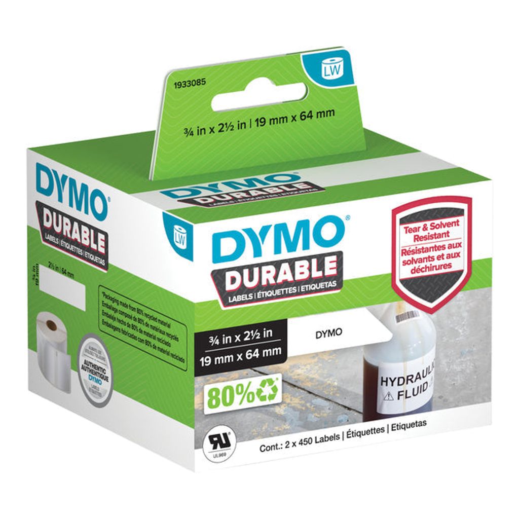 Odolné štítky DYMO LabelWriter™ - 19 x 64 mm Obrázok produktu 