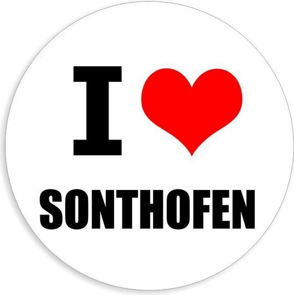 Kiwistar - Autoaufkleber - 5x5 cm - außen klebend - I love Sonthofen für Auto, Laptop, Fahrrad, LKW, Motorrad Aufkleber mehrfarbig Sticker Decal