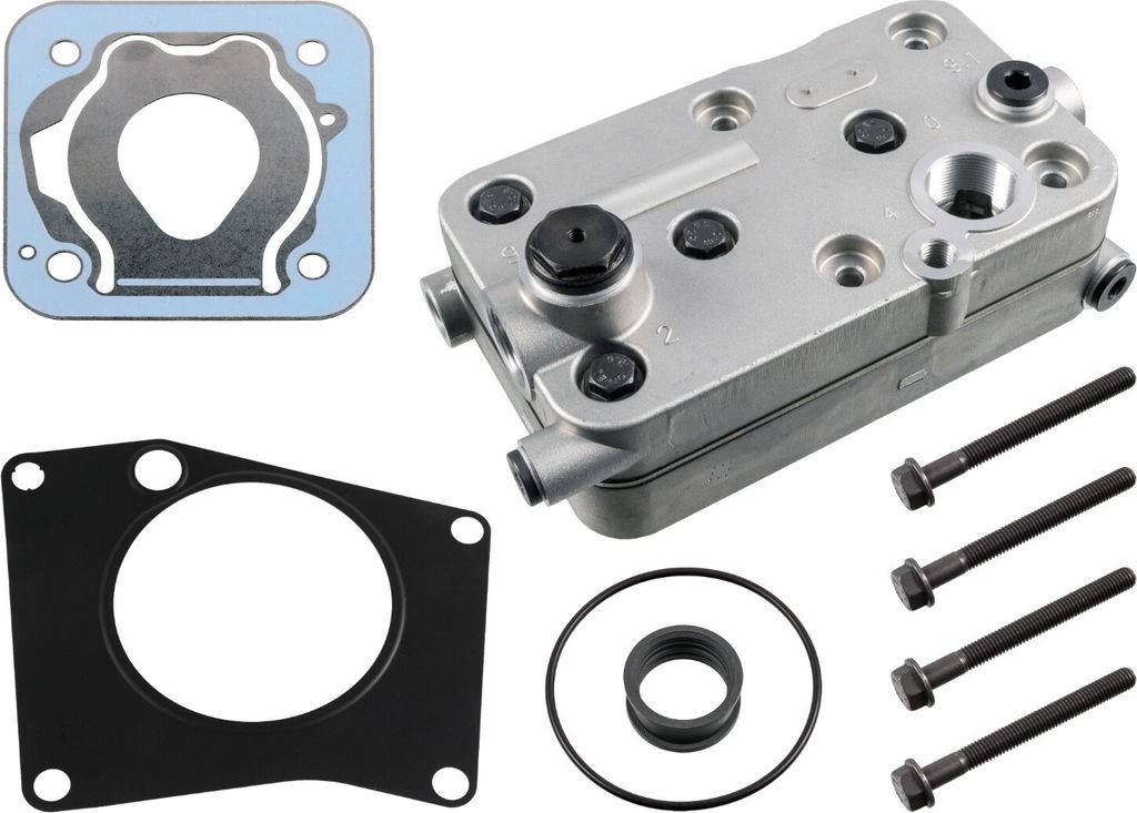 FEBI BILSTEIN Zylinderkopf Druckluftkompressor 182734 passend für MERCEDES-BENZ Citaro (O 530) 3,04kg