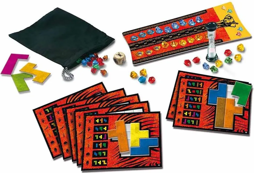 Jeu de société Ubongo Devir 128 pièces - Puzzle familial et compétitif