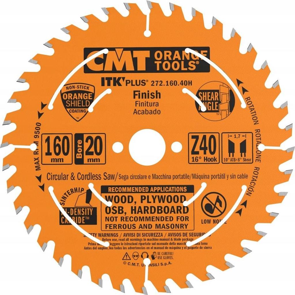 CMT Holzsäge 160x20x40Z / Querschnitt