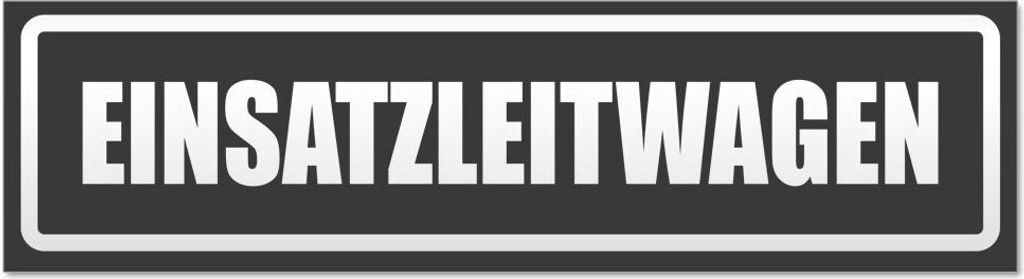 Kiwistar - Autoaufkleber - Dunkelgrau - 60 x 16 cm - Einsatzleitwagen invertiert - Hinweis Aufkleber Sticker für Auto, Kfz, Fahrrad, PKW, LKW