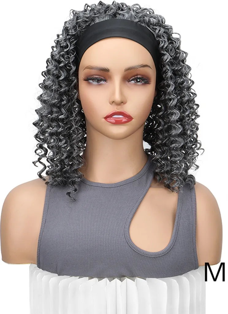 Volumateur cheveux bouclés gris avec filet de fixation marque INF