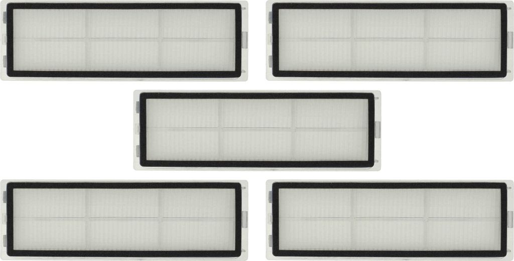 vhbw 5x HEPA-Filter mit Rahmen kompatibel mit Xiaomi Mijia 1C STYTJ01ZHM, Mi Robot Vacuum Mop 1C, Mijia 1C Saugroboter - Luftfilter, 15 x 5 x 1,4 cm
